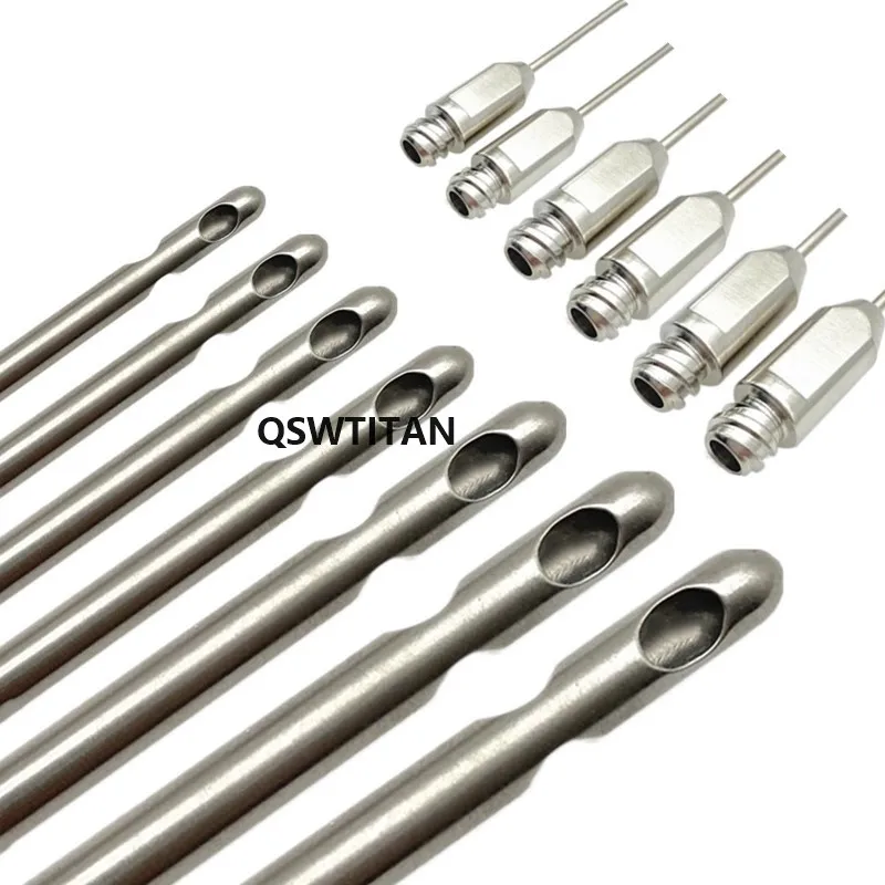 Three Hole Liposuction Cannula Aspirator Fat Harvesting Cannula Fat Transfer Needle Stainless Steel Fat Transplantation Kit