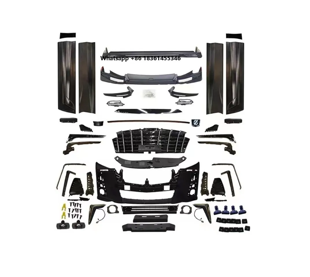 

Body Kit Front and Rear Bumper Grille Side Skirts for Alphard 2018-2022 Year to TRD Style Auto Body System