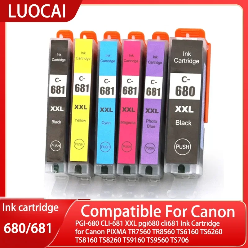 PGI-680 CLI-681 XXL pgi680 cli681 Ink Cartridge for Canon PIXMA TR7560 TR8560 TS6160 TS6260 TS8160 TS8260 TS9160 TS9560 TS706