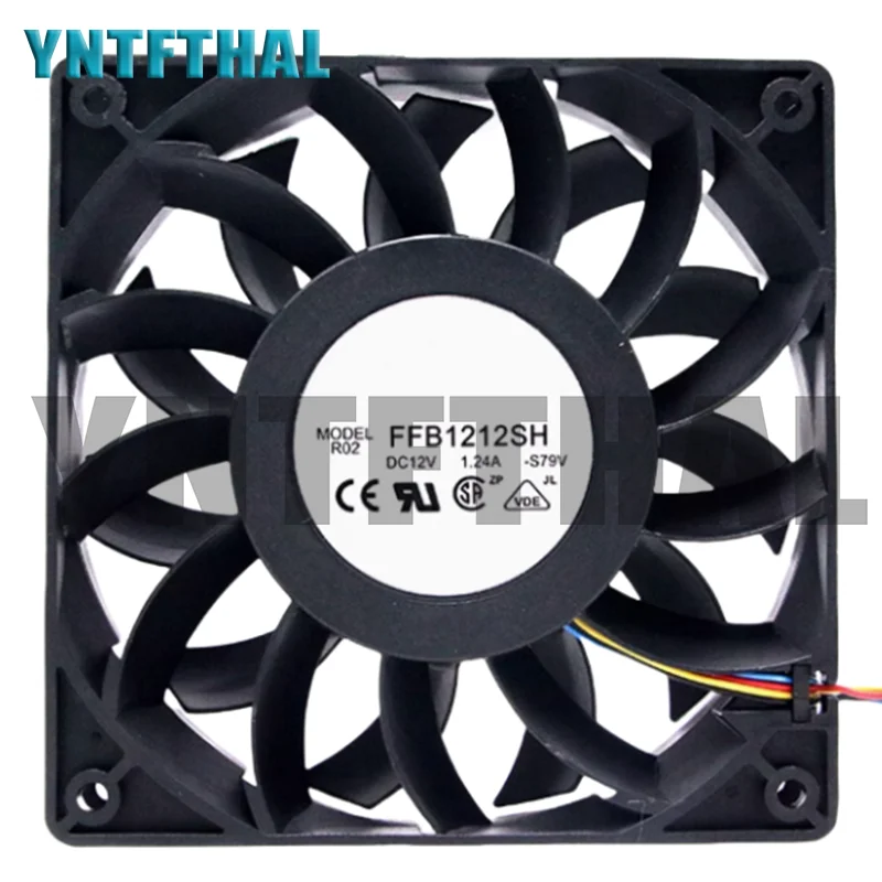 New FFB1212SH 12025 12V 1.24A 4-Wire Cooling Fan