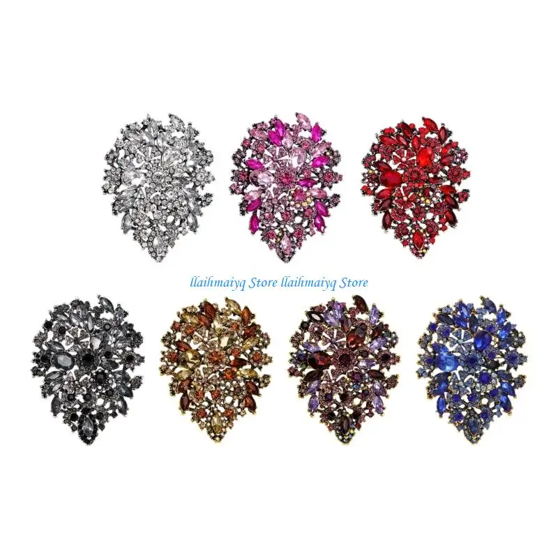 

573B Fashion Charm Brooch Pin Fashionable Flower Brooch Beautiful Badges Alloy Texture Perfect for Daily Wear or Gift Giving