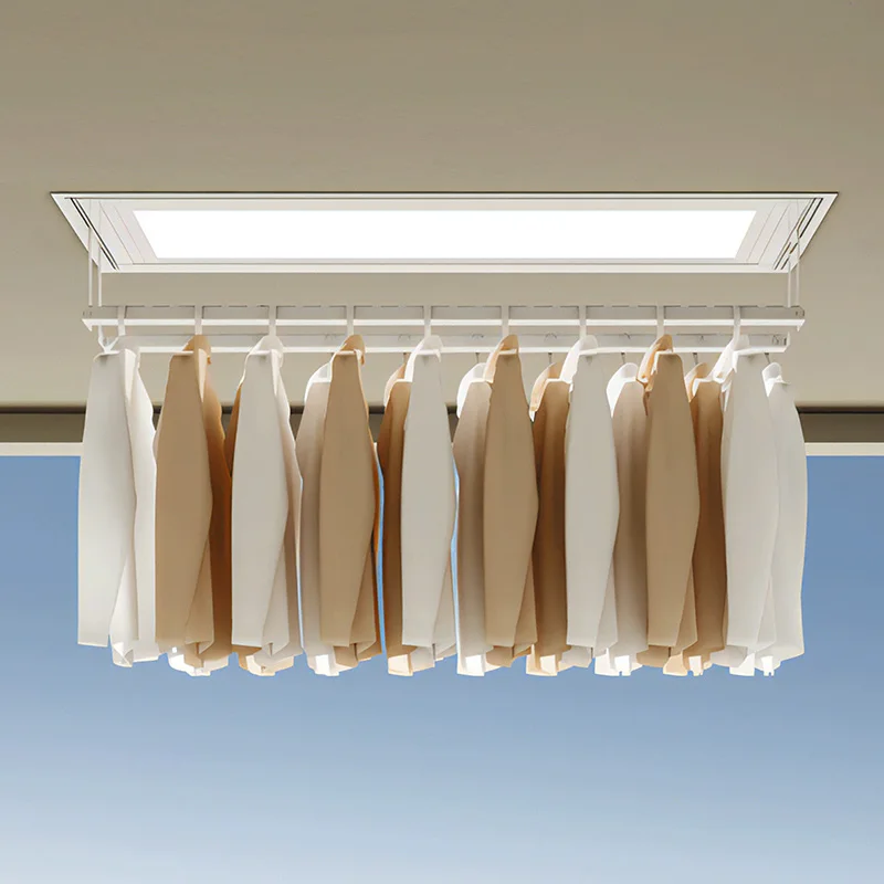 Intelligent electric drying rack, integrated lighting, ultimate convenience for indoor and balcony use
