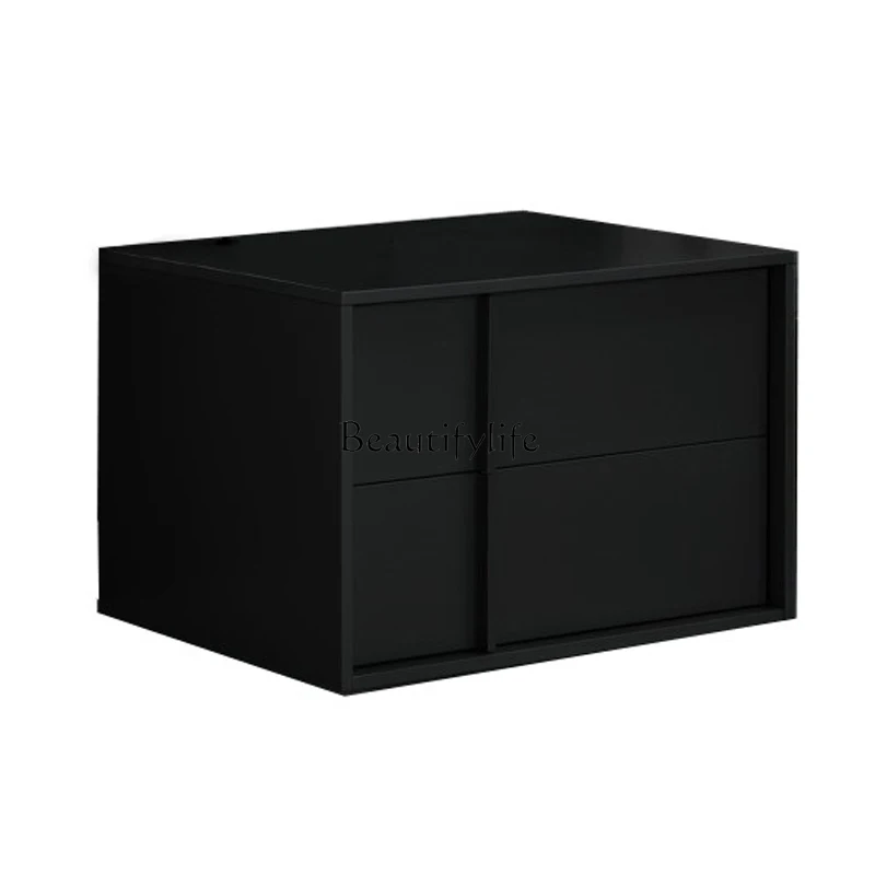 Modern simple bedside table Italian minimalist storage light luxury chest of drawers