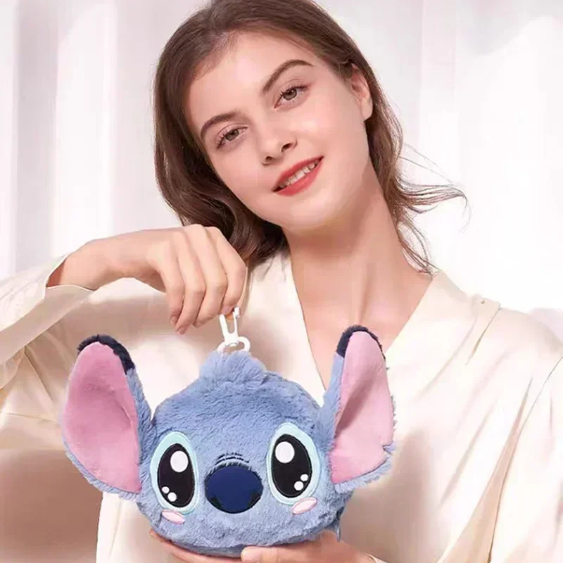 New Disney Stitch Travel Neck Pillow With Eye Mask Multi-fuction Sleeping Massager Pillows Cartoon Plush Toys Surprise Giftsdis