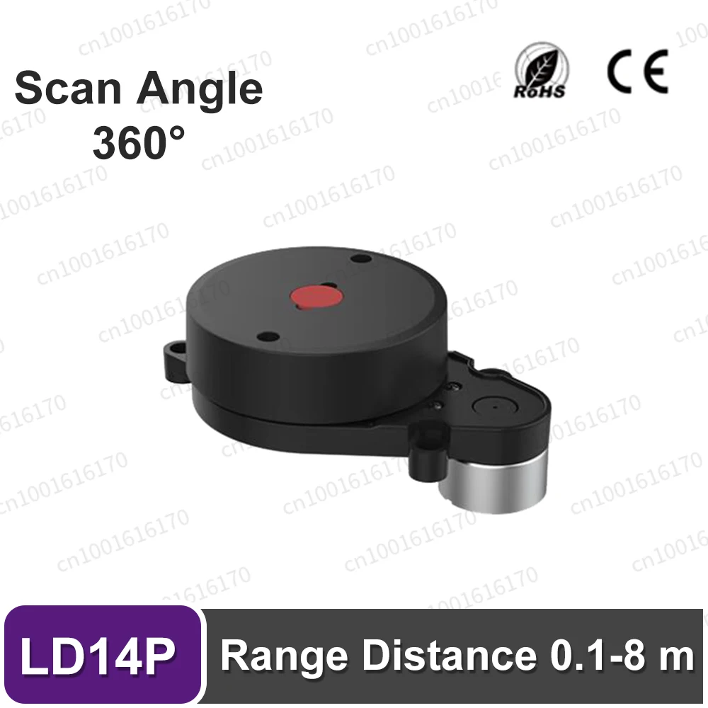 

LiDAR Sensor LD14P Triangulation Radar D200 Scanner 360° Ranging Application to Hazard avoidance systems,Autonomous navigation