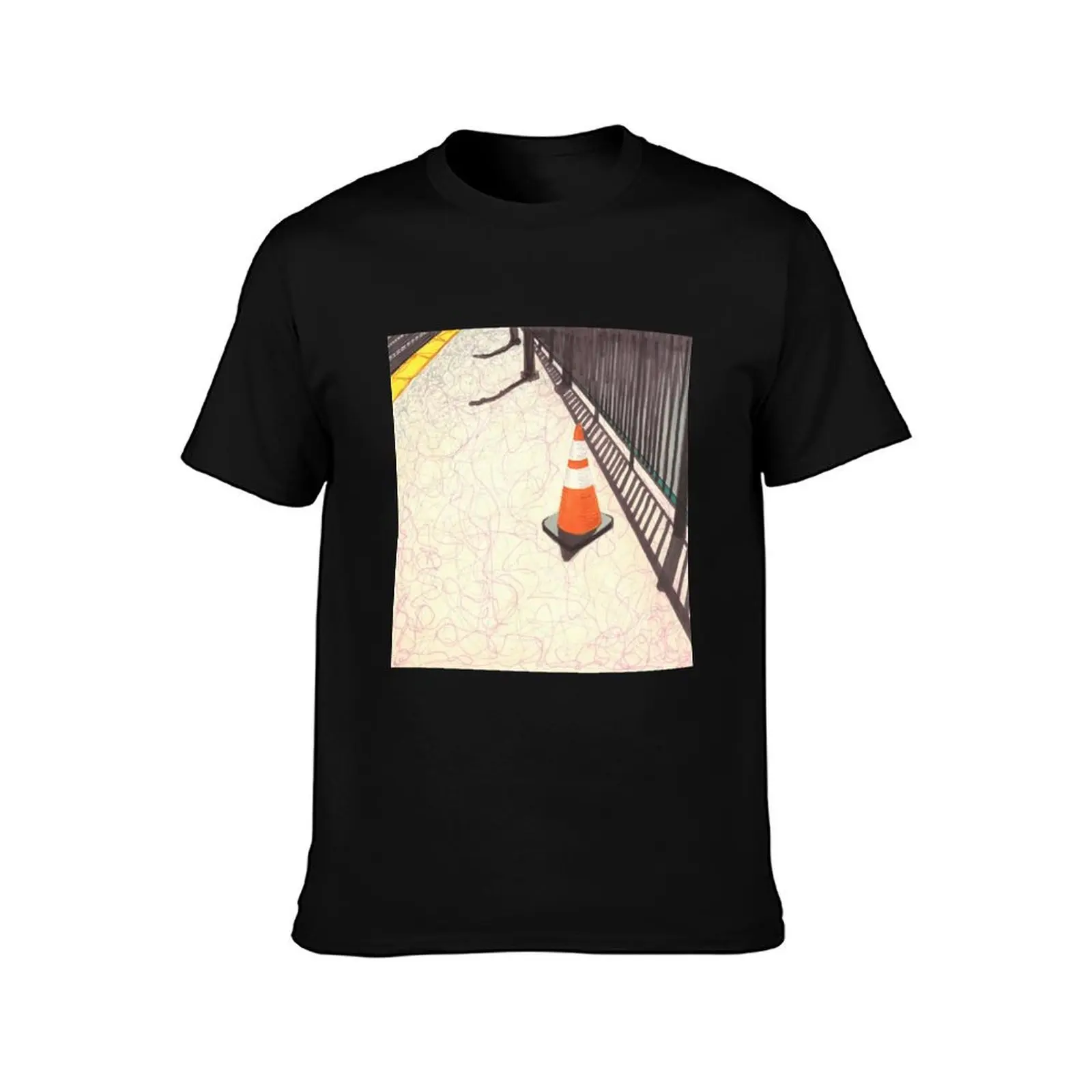 orange traffic cone T-Shirt Long Lasting Casual T-Shirt