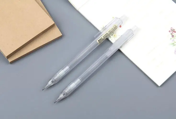 1PC 0.5/0.7mm  Student Transparent pen holder Activity pencil Writing Pencils for Children's Learning Supplies (SS-6139)