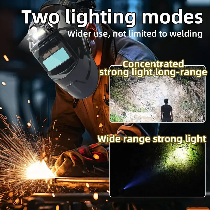

Large View True Color 130℃ High Temperature Resistant Auto Darkening Welding Helmet For Welder, Solar Automatic Dimming Welding