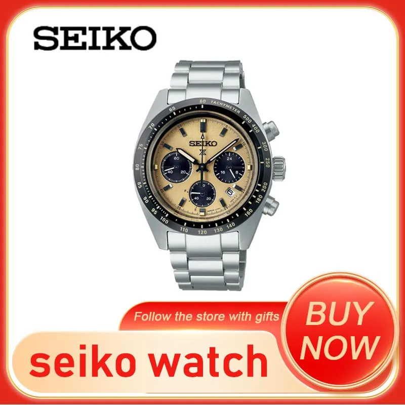 New Seiko Panda Series Three Eye Needle Quartz Luxury Seiko Watch Calendar Waterproof Stainless Steel Men\'s Watch SSC813P1