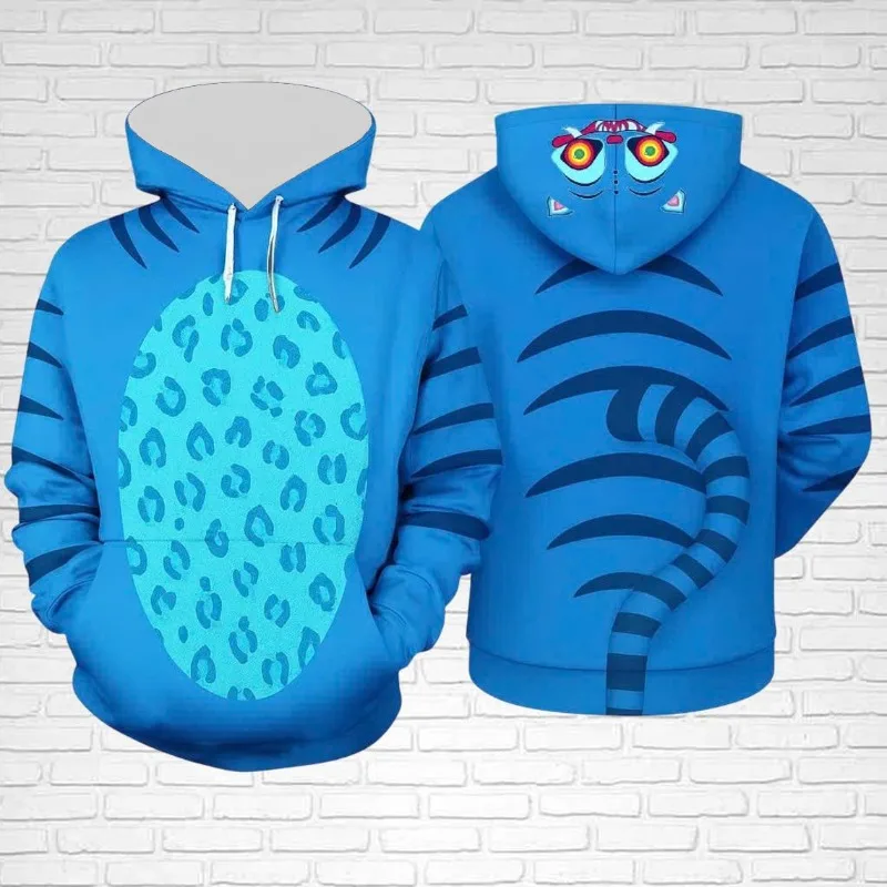 レディース デルピー プリント パーカー 秋冬用 KPop デーモンハンターズ風 カジュアル ストリートウェア プルオーバー 日常着やお出かけに