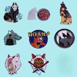 Top Grade Animal Wolf Princess Enamel Pin Dark Gothic Metal Brooch Lapel Backpack Jacket Decorate Men Women Jewelry Wholesale