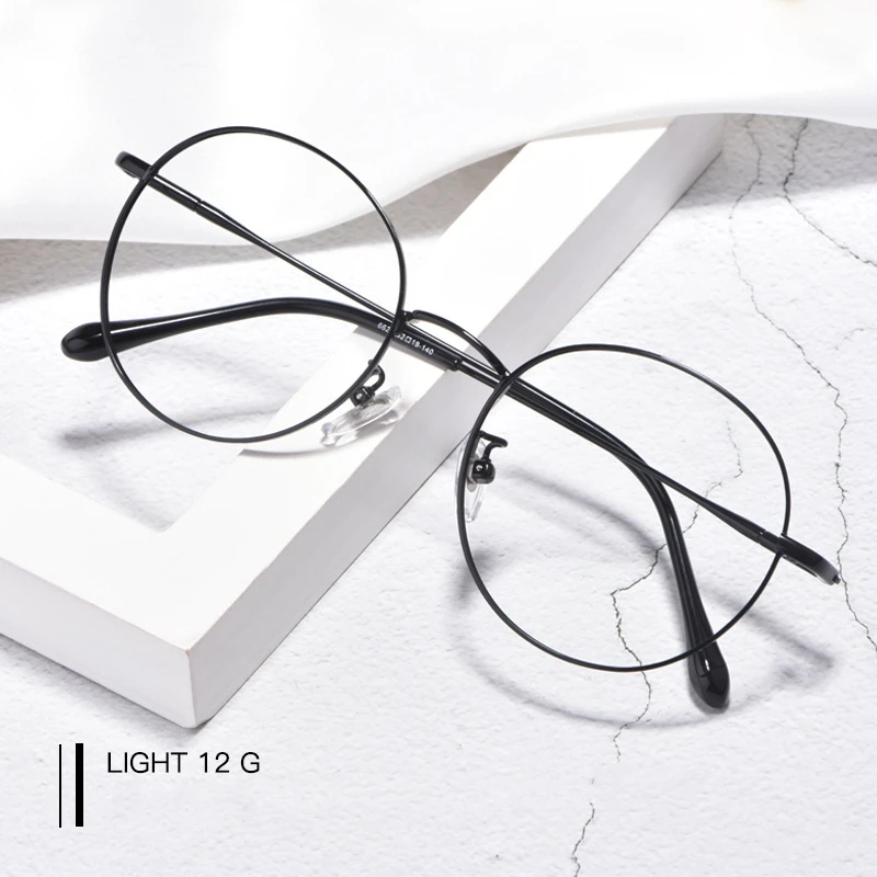 Retro β-Titanium Women Round Eyeglasses Frame Myopia Optical Prescription Glasses Frame Men reading monturas de lentes mujer