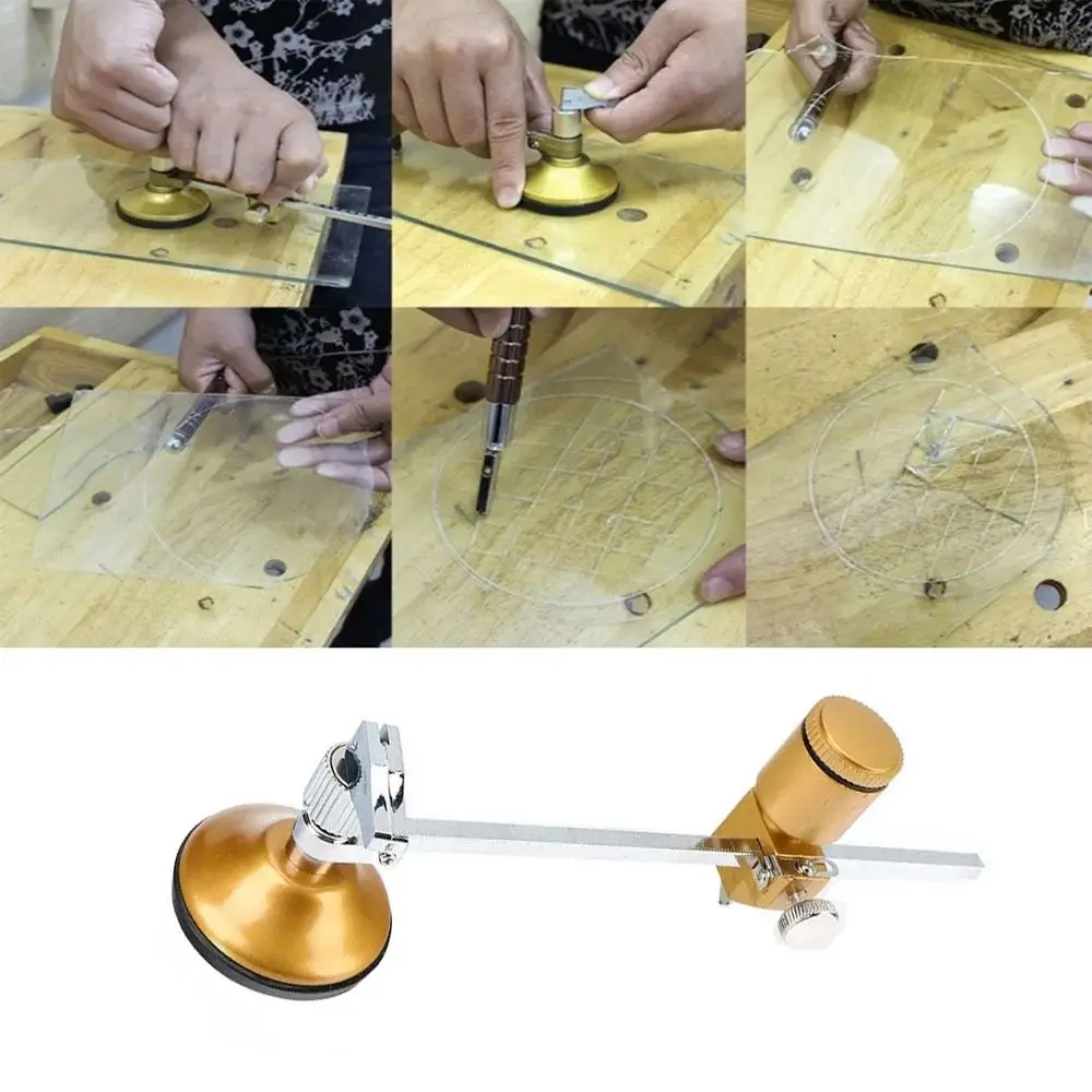 قاطع زجاجي احترافي متين وقابل للتعديل، بوصلة دائرية من البورسلين، بلاط يدوي لقطع الماس، أدوات بناء السيراميك #3