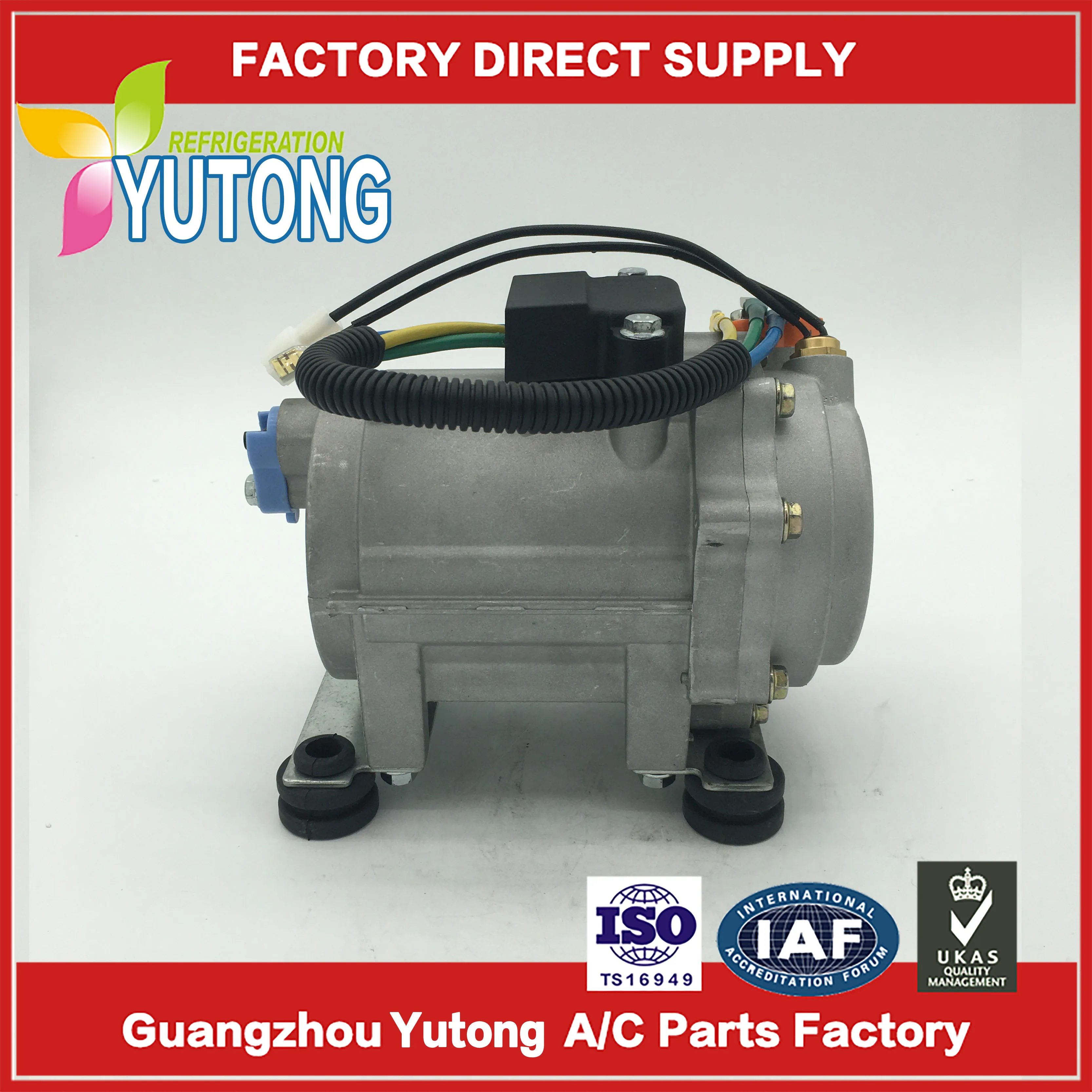 

12V DC Electric Air Conditioning Compressor 12cc R134a 4000rpm Comes with a mounting bracket ，DC compressor for vehicle