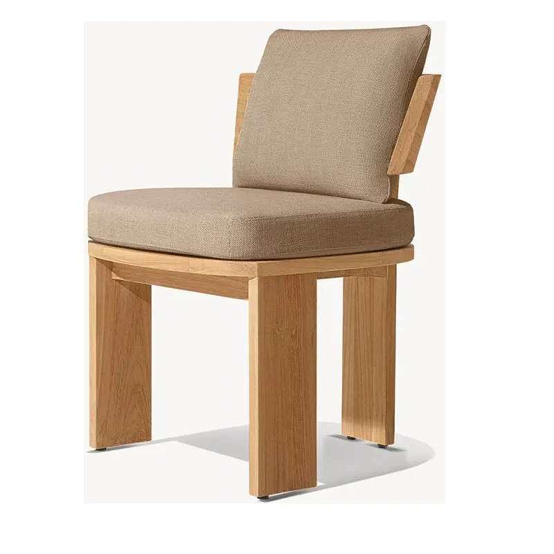 

Customizable Nordic outdoor teak table and chair combination