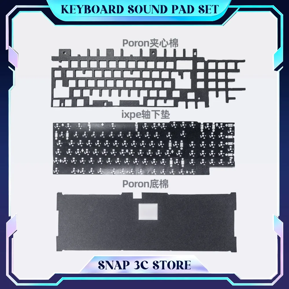 JamesDonkey RS2 3.0 Keyboard Sound Pad Set PORON Case Foam IXPE Under Switch Gasket Thocky Sound Modification DIY Parts