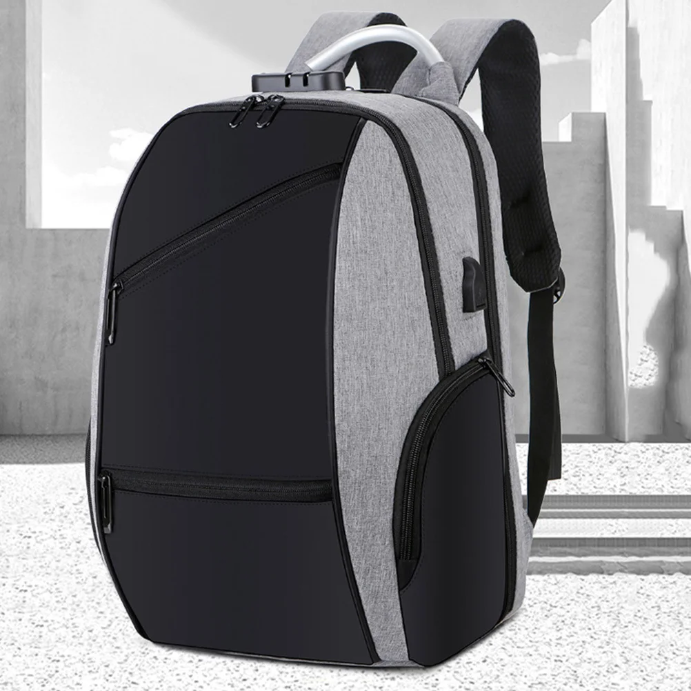 

Password Lock Laptop Backpack for Men Large Storage Business Casual Schoolbag with Adjustable Shoulder Strap Man Laptop Backpack