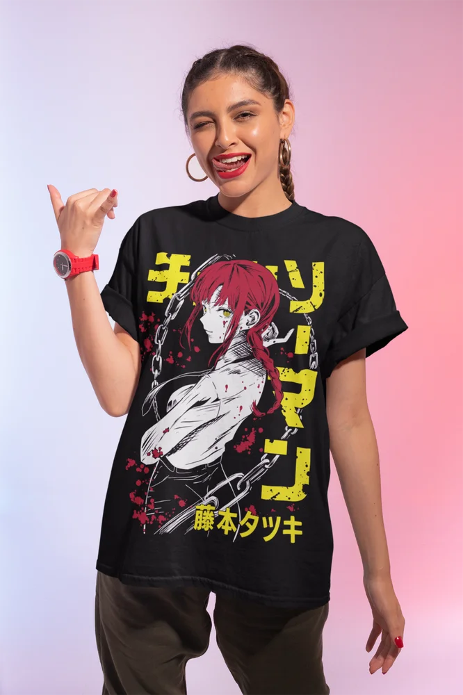 Makima Chainsaw Man Pochita Denji Anime Manga Unisex T-Shirt Soft Tee All Sizes