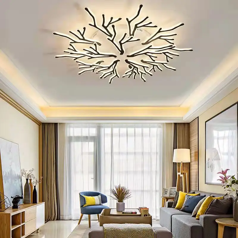 

Современный светодиодный потолочный светильник, роскошные светильники для гостиной с пультом ДУ, потолочные лампы для гостиной, светодиодный потолочный светильник