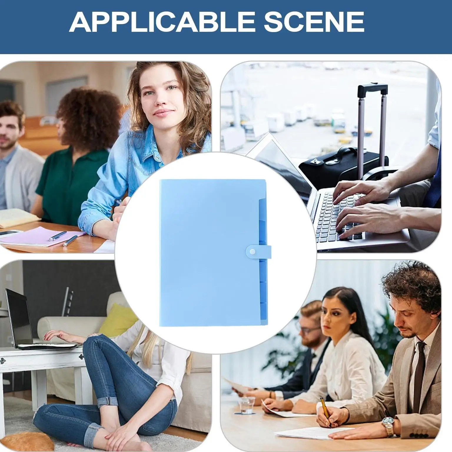 파일 폴더 학교 빌 주최자 A4 크기 학교용 컬러 라벨 및 7개의 포켓이 있는 휴대용 다기능 스토리지 용품