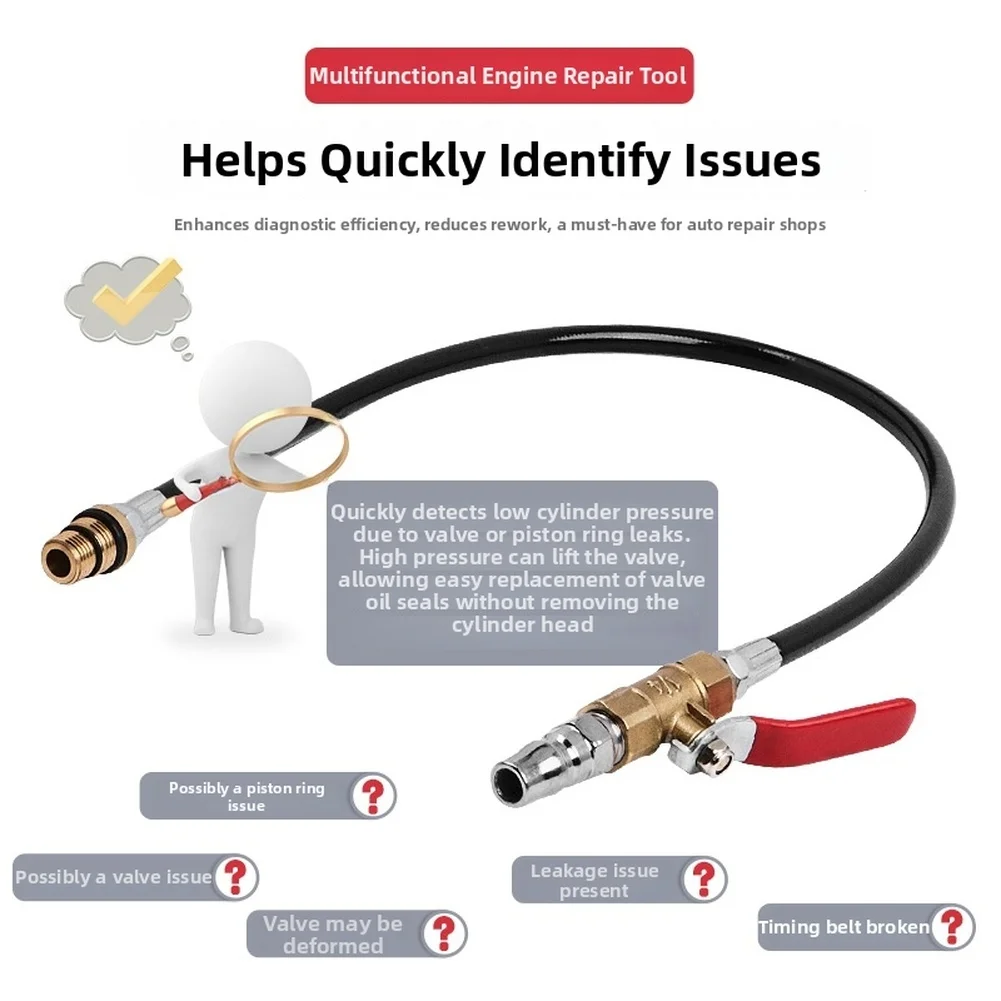 

Cylinder Pressure Tester Kit for Motorcycle Car Engine Maintenance and Fault Detection Without Disassembly Required