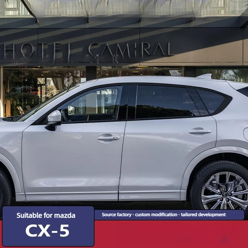 Window Trim For 2017-2025 Mazda Cx-5 Models Black Door Frame Chrome Decorative Protective Car Accessories Modification