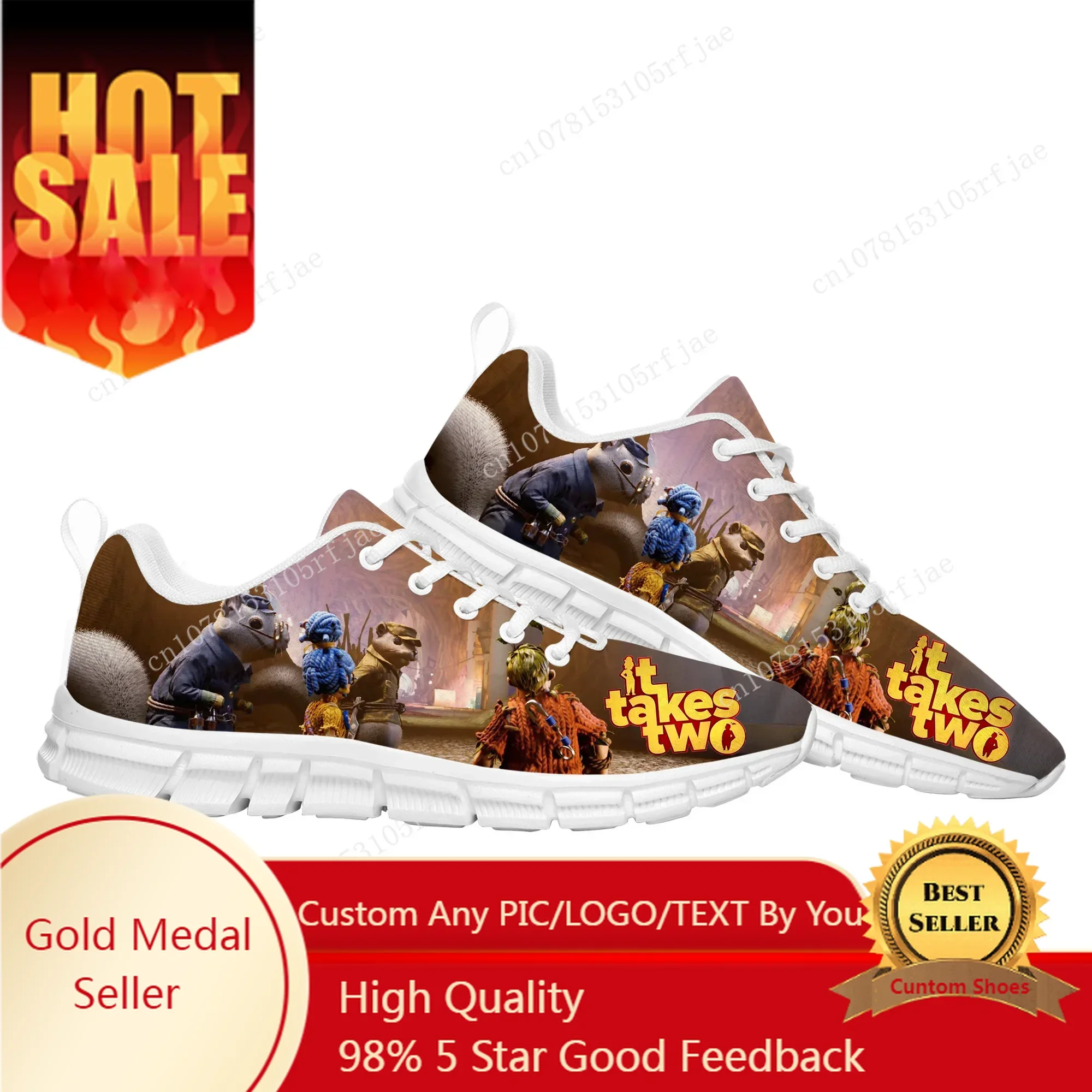 

Anime Cartoon Game It Takes Two Sports Shoes Mens Womens Teenager Sneaker Tailor Made Couple Built Shoes