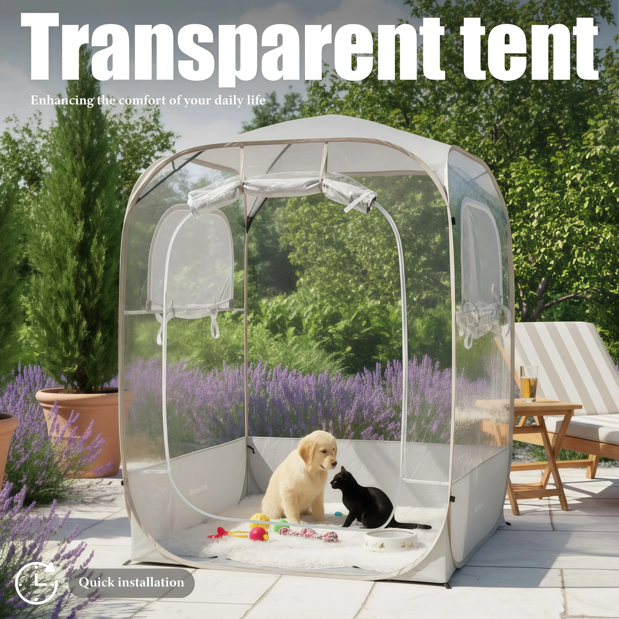 

Portable Outdoor Single-Person Tent PVC Material Waterproof and UV-Resistant Ideal for Camping, Fishing, and Sporting Events