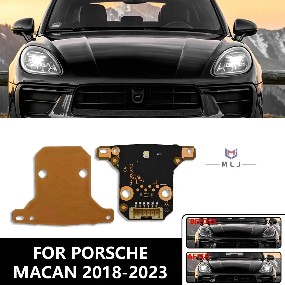 High and Low Beam Light Source Board Fit for Porsche Macan 2018-2023 LED Angel Eye Headlight Repair Replacement Car Accessories