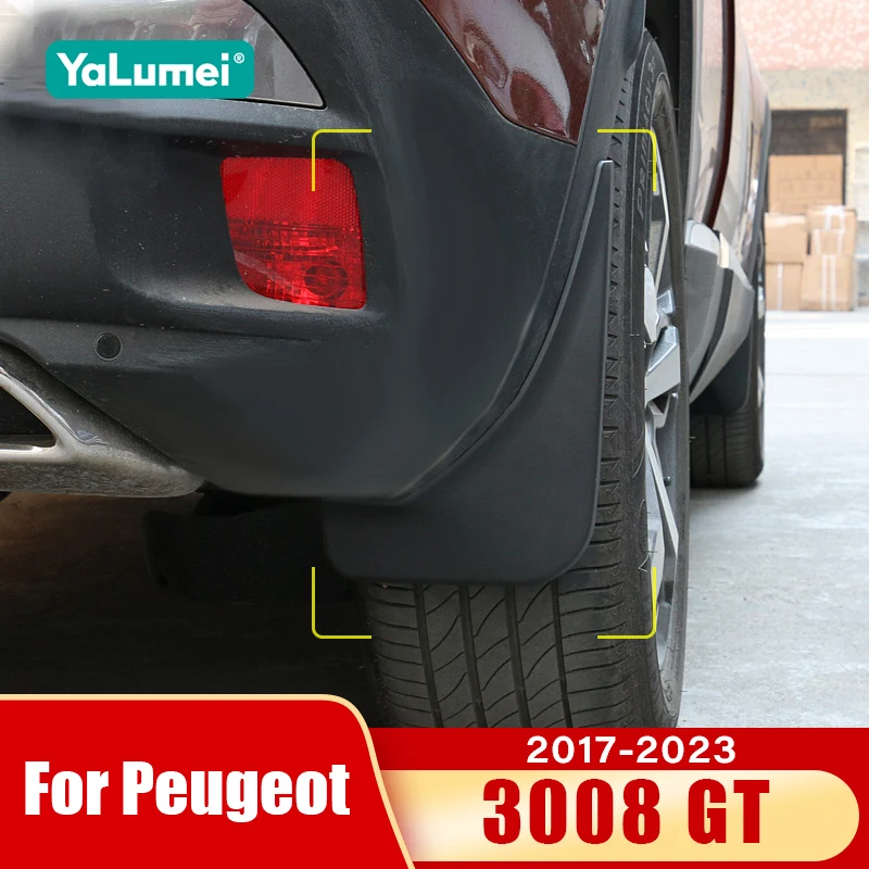 

For Peugeot 3008 GT 2017 2018 2019 2020 2021 2022 2023 Car Mud Flaps Mudguards Splash Guards Fender Protector Accessories