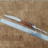 Laguiole Wine Opener Portable Folding Steak Knives Frutit Fork Folding Kitchen Tool Household Use Fruit Fork Dinner Cutlery