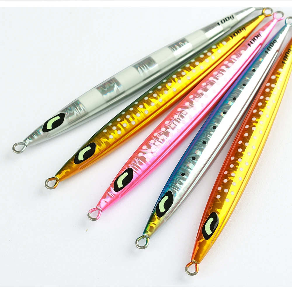 CASTFUN Glow In The Dark Saltwater Vertical Jig 100g 150g 200g 250g 300g Speed Jigs Hard Artificial Bait Jigging Lure