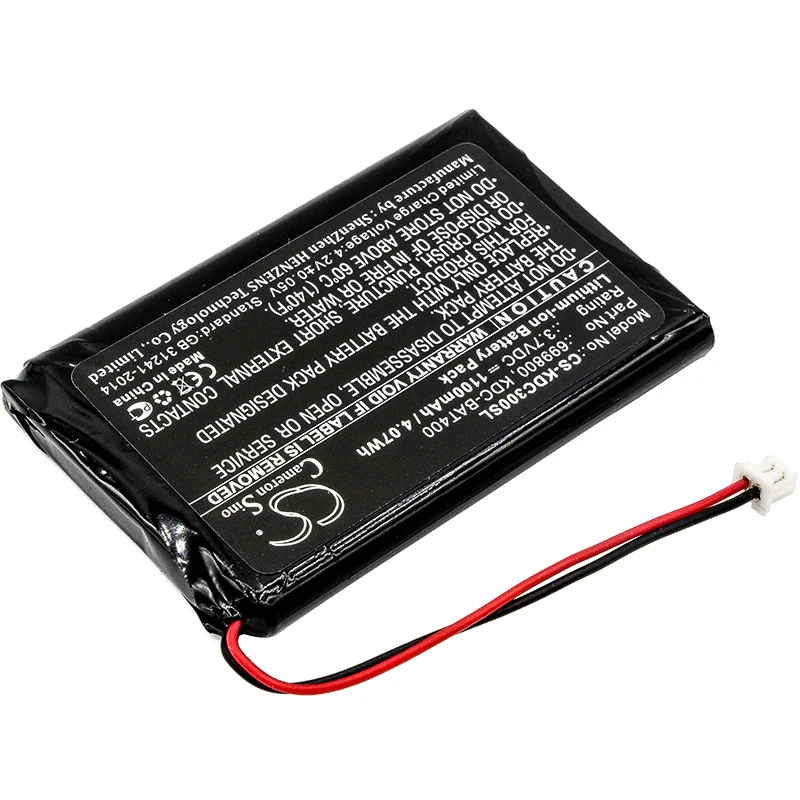 GreenBatteryPower CameronSino 바코드 스캐너 리튬 이온 배터리, KOAMTAC 699800,KDC-BAT400,KDCSPB1200,KDC30 용, 1100mAh, 3.7V, 4.07Wh