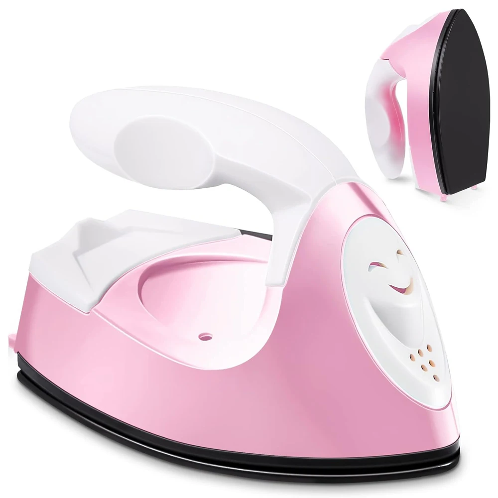 Mini Craft Iron Mini Heat Press Small Iron Portable Handy Travel Heat Iron-on for Transfers Clothes Crafts Patches with Charging