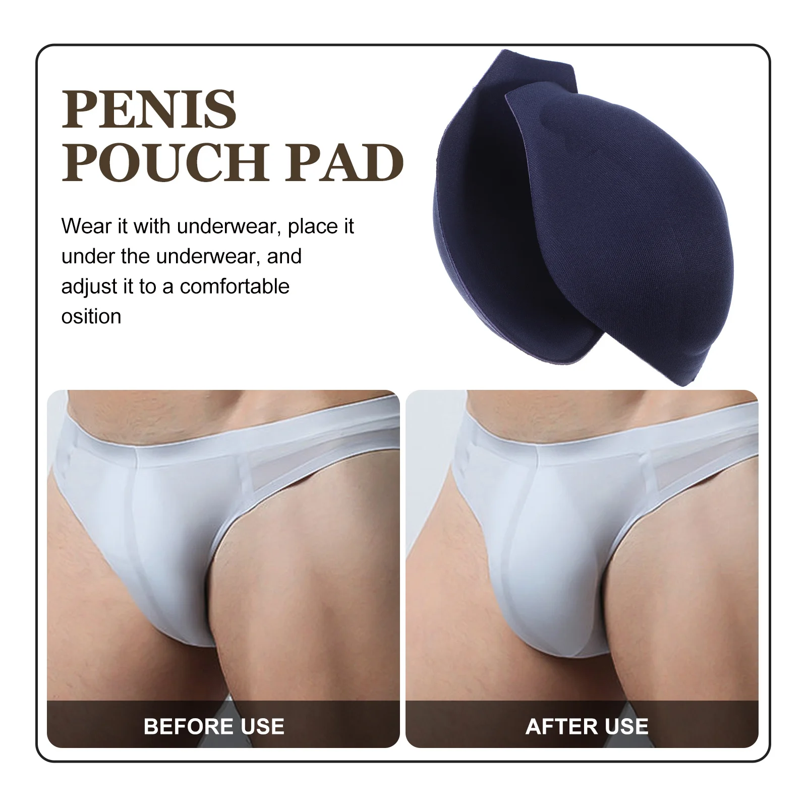 2 قطعة الملابس الداخلية الرجالية تعزيز الإسفنج كوب المحمولة ضوء دعم للرجال ملخصات ملابس السباحة زيادة الثقة المذكر نظرة #1