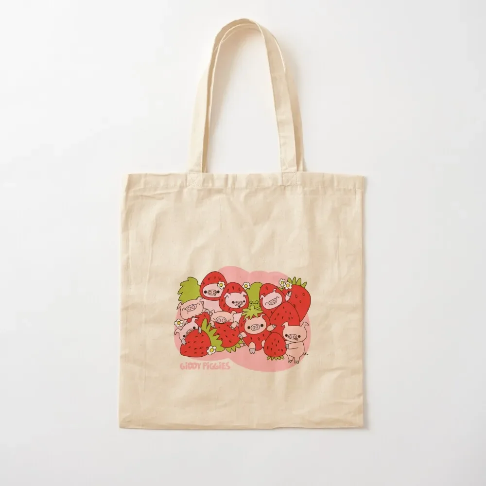 

Giddy Piggies Strawberry Craze Tote Bag great bag Women's bags women bag personalized tote