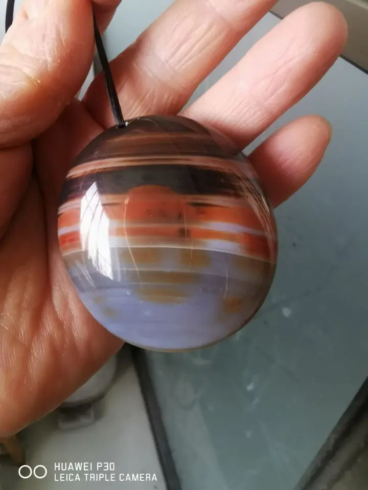 

Natural Agate Crystal Pocket Palm Stone(Smooth Polished Worry Stone)﻿ Healing
