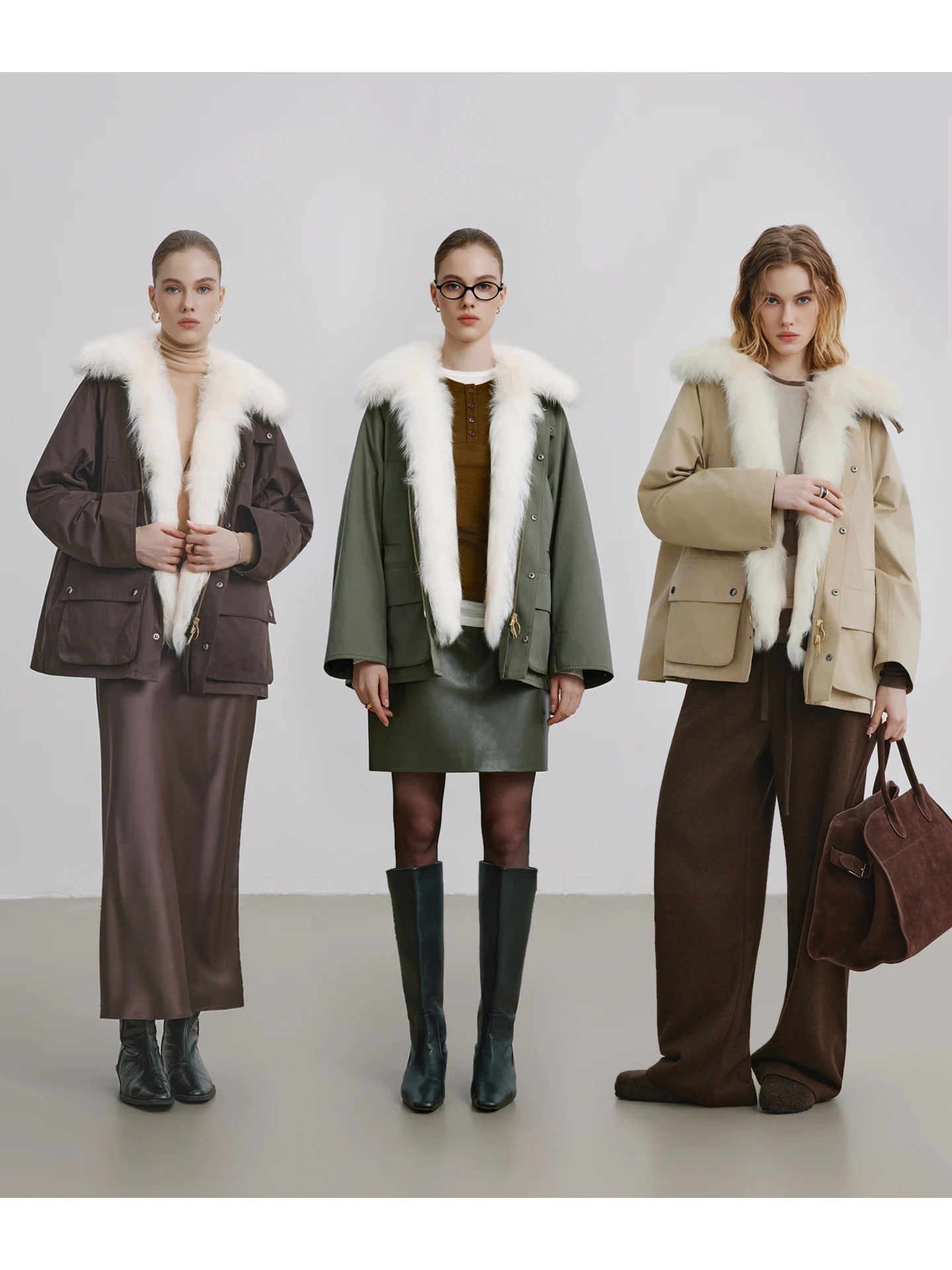 

Женское длинное пальто London S Barns Detachable Inner из шерсти с мехом, свободного кроя, зимнее, в стиле хипстер, бренд Moore