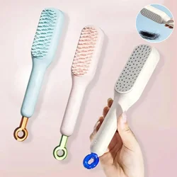 Cepillo para el cabello autolimpiante, cepillo de masaje de un solo tirón, cepillo para el cabello autolimpiante de elevación giratoria retráctil, cepillo de masaje con airbag