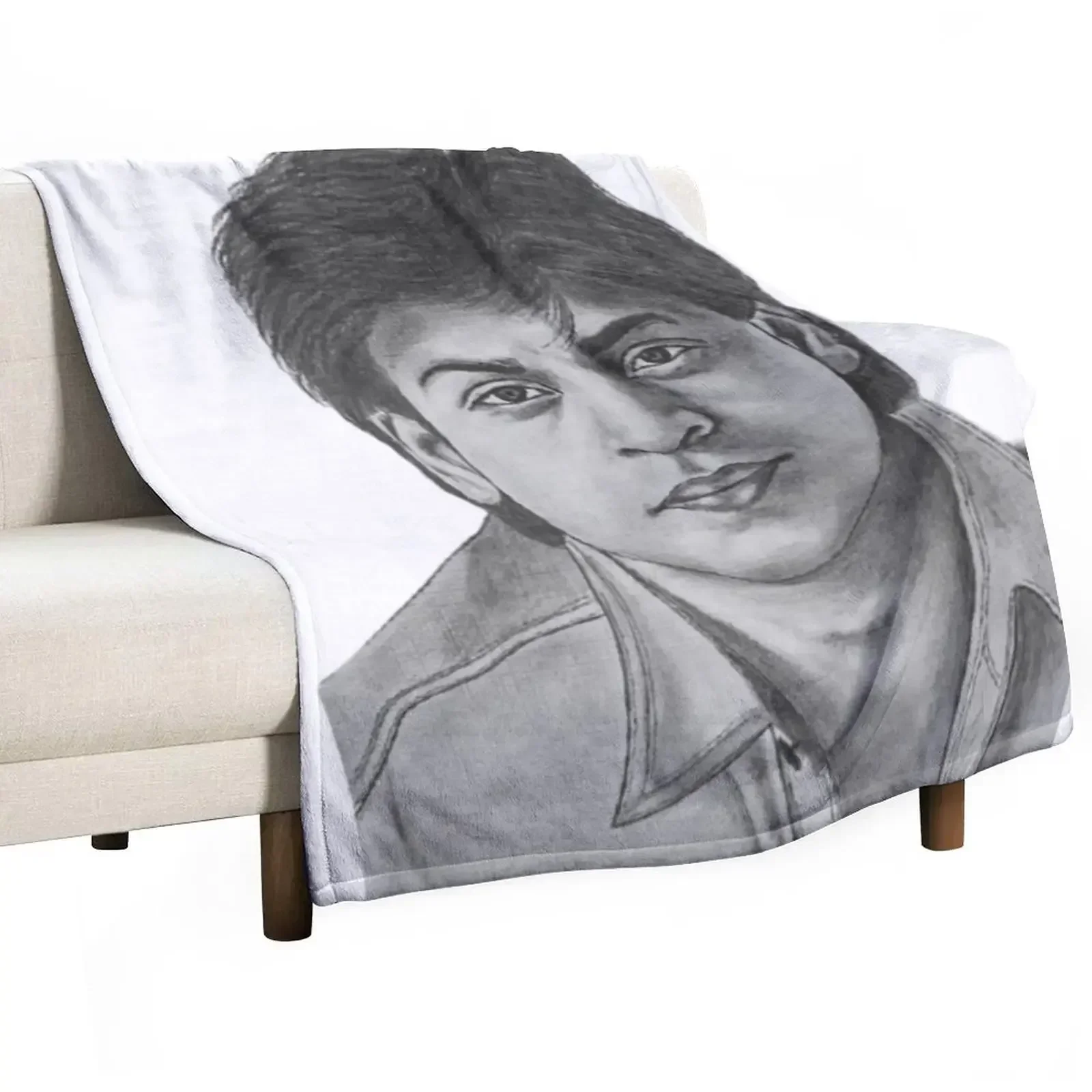 

Shahrukh khan Sketch Throw Blanket Thin Comforter Blankets