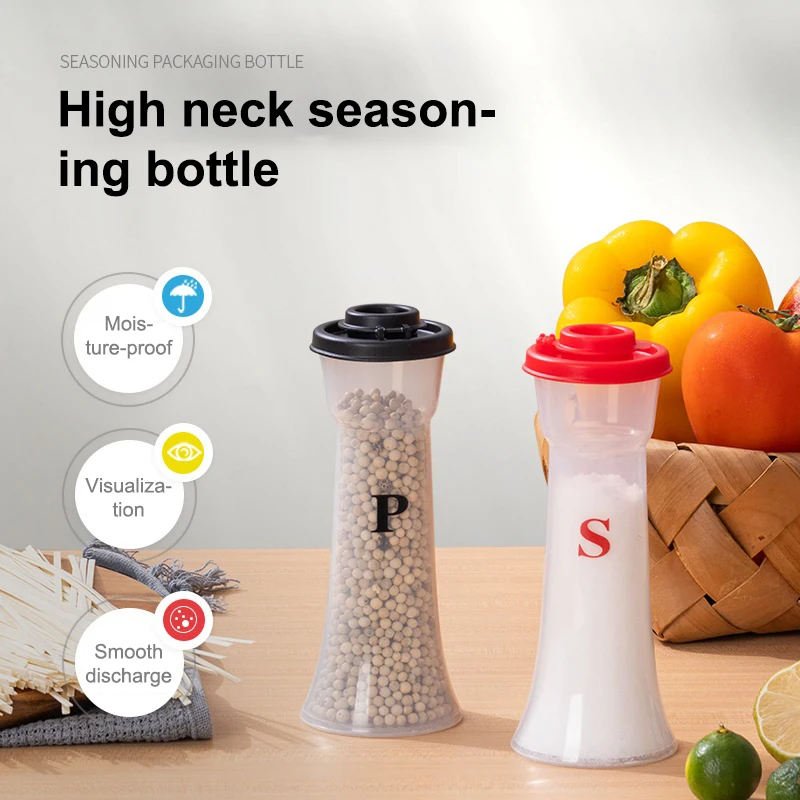 

1/2Pcs Salt And Pepper Shakers Set Spice Storage Seasoning Organizer Barbecue Seasoning Jar For Home Kitchen Restaurant Camping