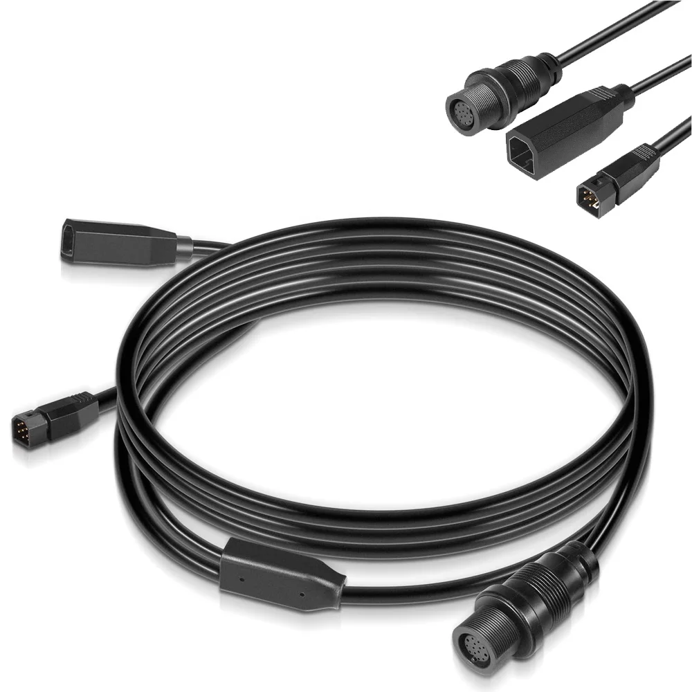 720107-1 Transducer Adapter Cable 10ft. Replace for 9-M360-2-DDI-Y Mega360 2D/MDI 7-Pin Y-Cable Fit for Helix 15/12/10/9/8 Fish