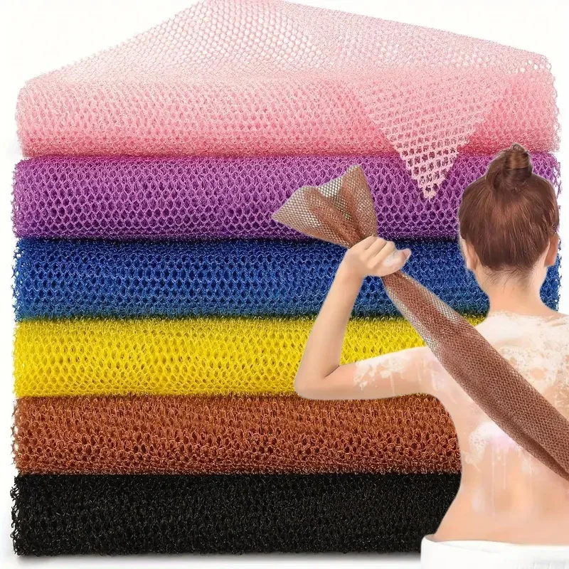 1pcs African Exfoliating Sponges Towel Mesh Bath Scrub Washcloth Double Side Wash Bath Loofah for Smooth Skin Back Shower Scrubb