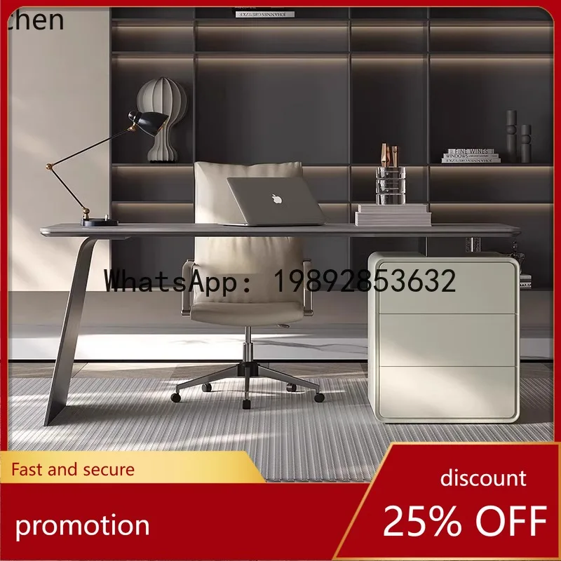 

YFY Minimalist Rock Slab Desk Home Modern Study Office Desk High-end Computer Desk