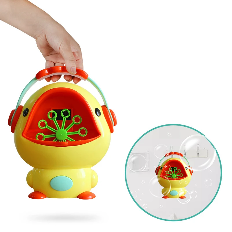 Baby Bubble Machine Automatic Duck Bubble Maker Bubble Blower Toy Electirc Soap Maker Outdoor Kids Toys For Children Gifts