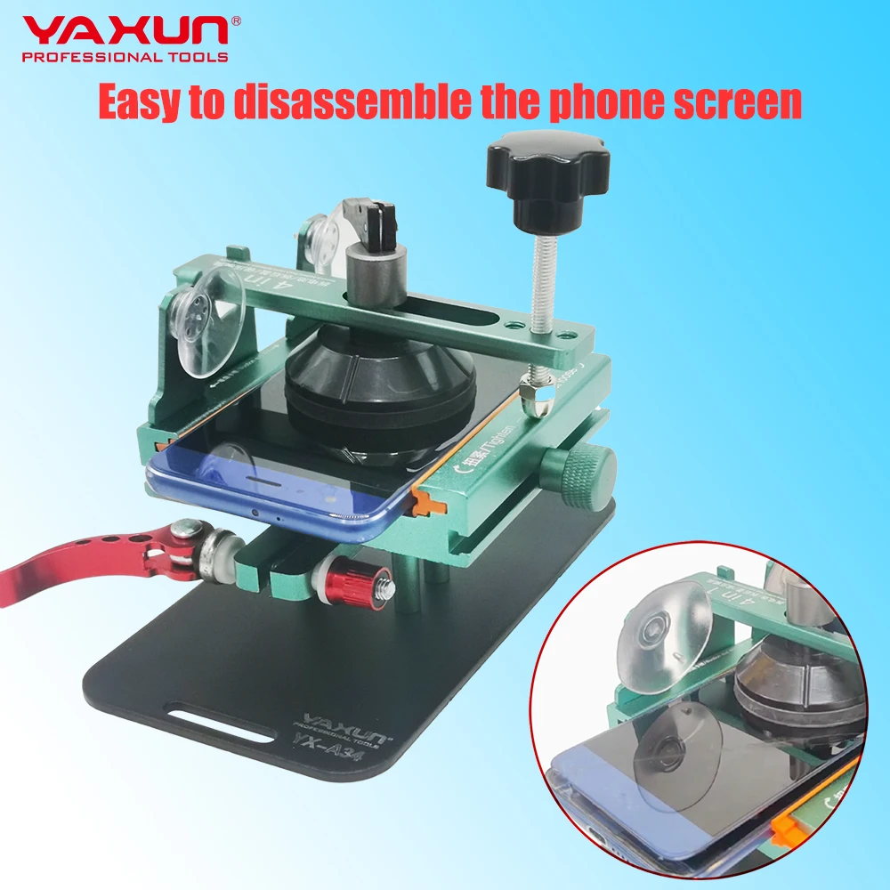 YAXUN-Universal Grampo Rotativo para Celular, Voltar Vidro