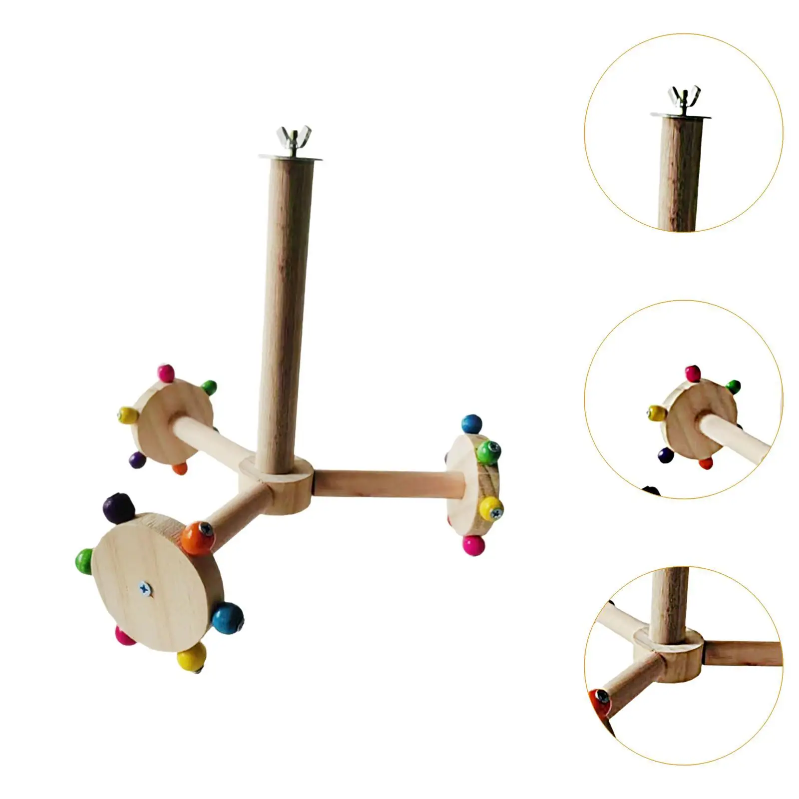 Bird Rotating Perch Toy Unique Bird Stand for Conures Small Parakeets Macaws