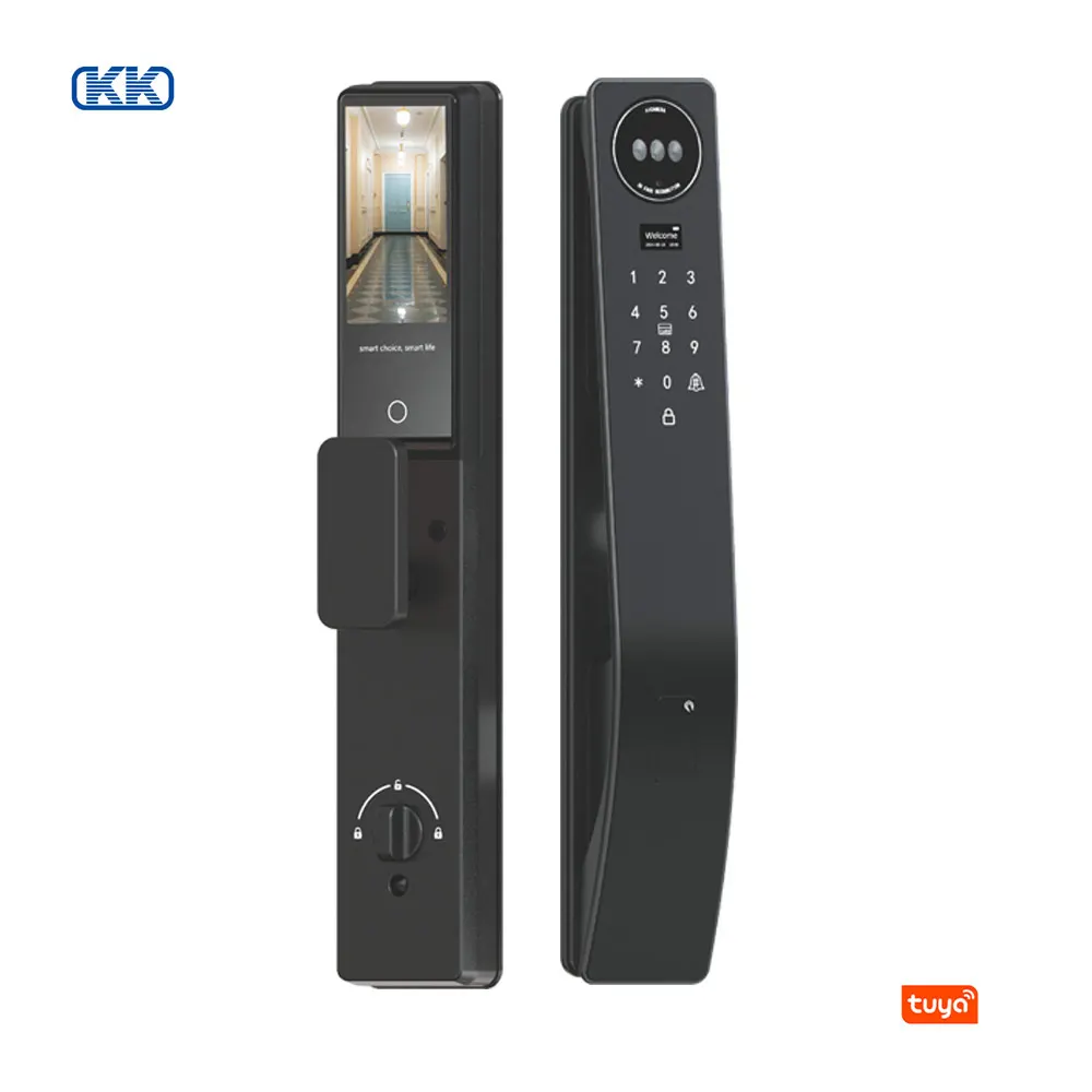 Smart Door Lock Tuya Wifi Smart Fingerprint Cerradura Inteligente Digital Safe Door With Camera Lock For Home