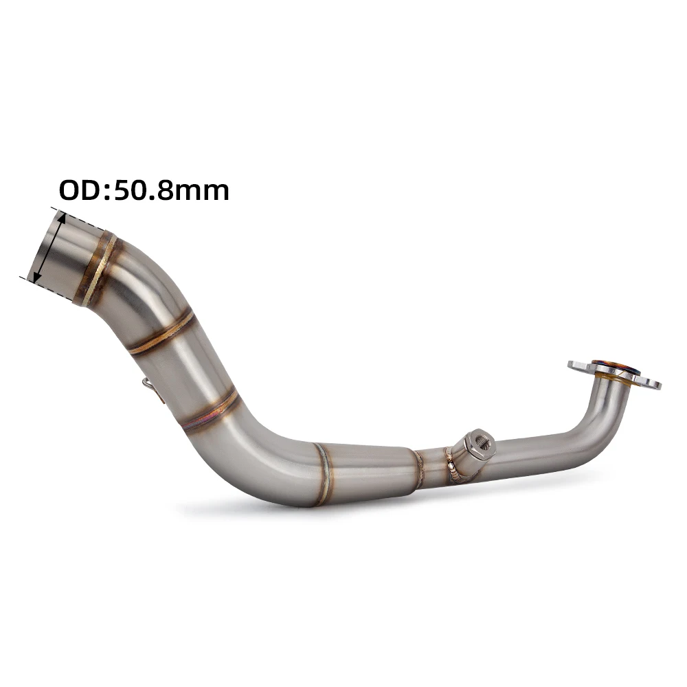 Stainless Steel Motorcycle Exhaust Front Link Pipe 51MM Scooter Manifold For Yamaha NVX155 AEROX155 NVX/AEROX-155 2020-2026