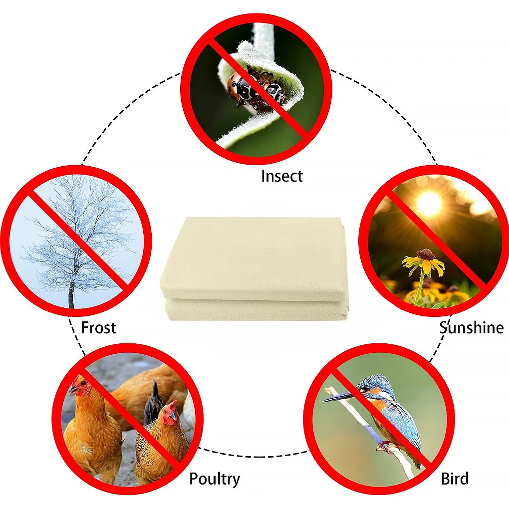 Drawstring Plants Cover Bag Freeze Plant Tree Protector Cloth Blanket